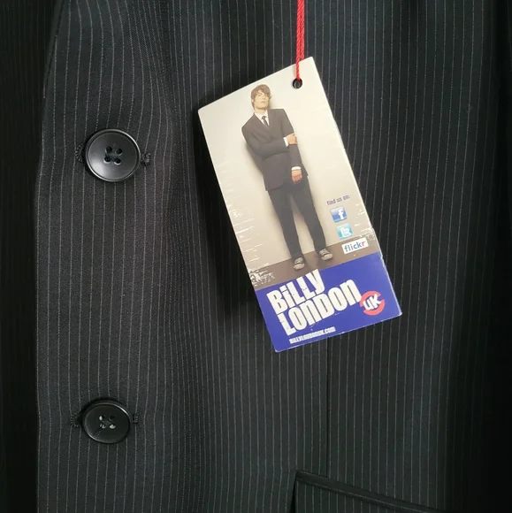 New! Billy London pinstripe suit jacket